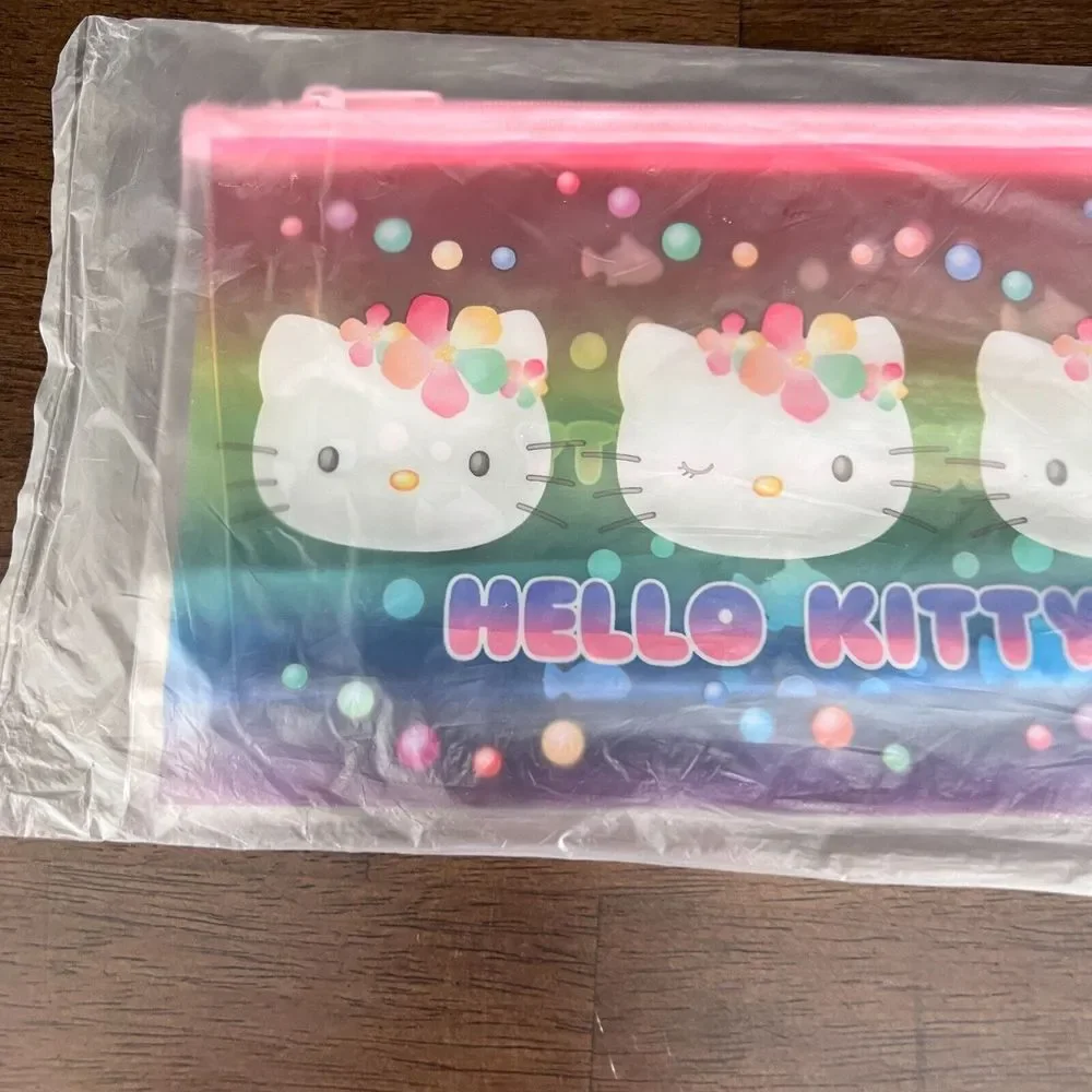 Sanrio Rainbow Fairy Zipper Bag Pencil‎ Pouch Kids OS Multi Vintage 2000